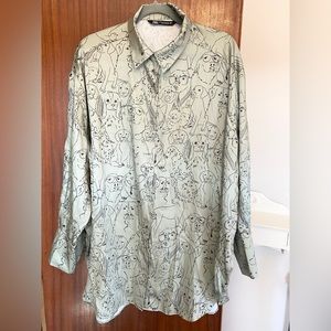 Zara Oversized Doggies Blouse